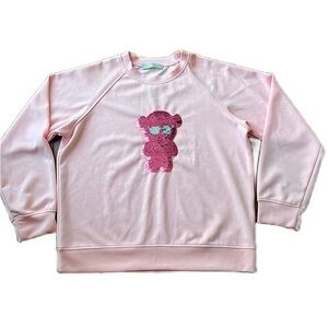 FM 2050 Pink Sparkly Teddy bear Long Sleeves Shirt
